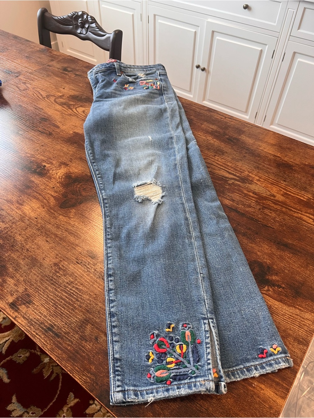 Lucky Brand Embroidered Crop Length Jeans - Picture 8 of 12